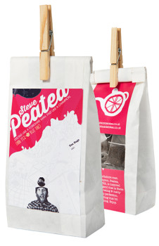 O chá Steve Peatea é vendido em pacotes com 20 sachês