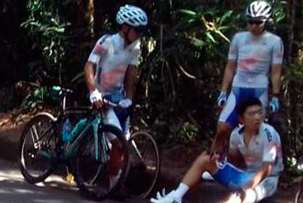 Ciclista coreano Kim Okcheol foi atropelado por carro em treino no Parque Nacional da Tijuca - Foto: Divulgação / PRF