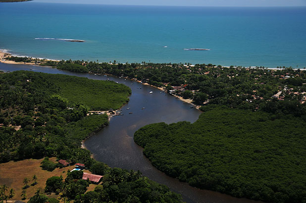 Vista aérea de Caraíva - Foto: Divulgação