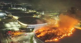 ncêndio atinge Velódromo do Parque Olímpico no Rio